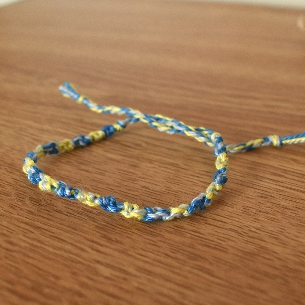 Blue Green Rope Woven Bracelet